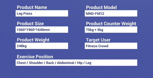 Жим ногами MND-FM12 | Жим ногами под углом 45 градусов | Разработчик силы нижней части тела